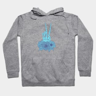 Blue hues skeleton peace Hoodie